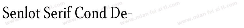 Senlot Serif Cond De字体转换